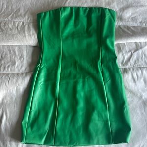 Faux Leather Tiger mist Mini Dress